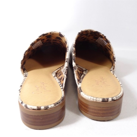 Crown Vintage Snake Python Animal Print Slides Mules faux leather NWOB Size 9 - Picture 5 of 9